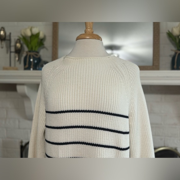Lilla P Striped Rib Raglan Sweater - size XL - Picture 7 of 10